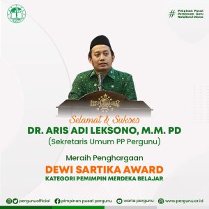 Sekretaris Umum PP PERGUNU Aris Adi Leksono raih penghargaan Dewi Sartika Award Kategori Pemimpin Merdeka Belajar